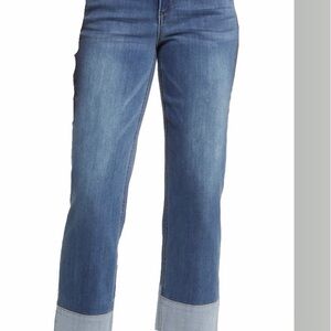 Wit and Wisdom Absolution High Waist Tacked cuff Boyfriend Jean